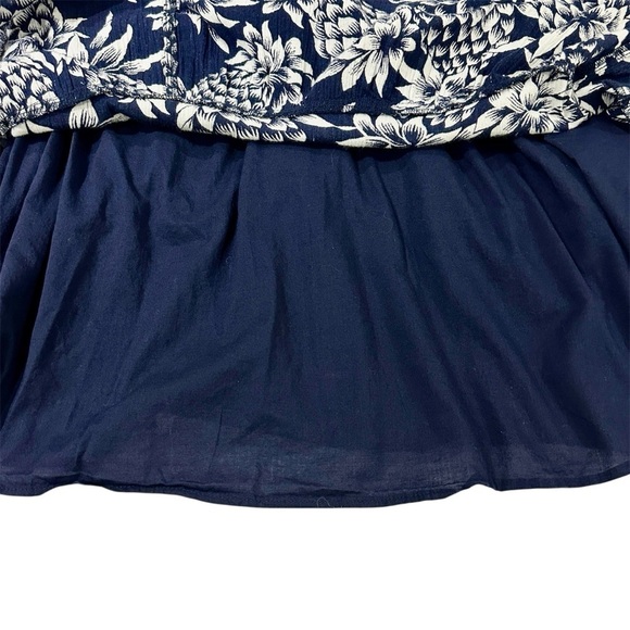 J. Crew Factory Blue And White Sleeveless Crinkle Dress - Picture 7 of 9